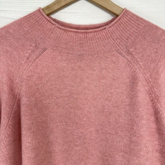 J. Crew Women XL Rollneck Sweater in Supersoft Yarn Pink Wool Alpaca Blend - Picture 2 of 13